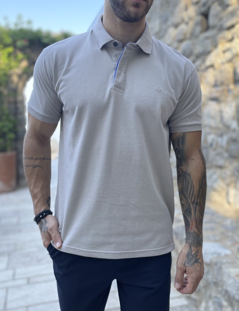 Origin Origin ανδρική γκρι πικέ Polo μπλούζα Plus Size 252723